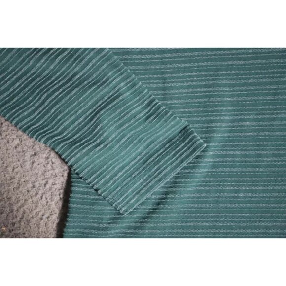 Untuckit Miro Polo Shirt Mens XL Green Striped Spread Collared Logo Embroidered - Picture 4 of 9